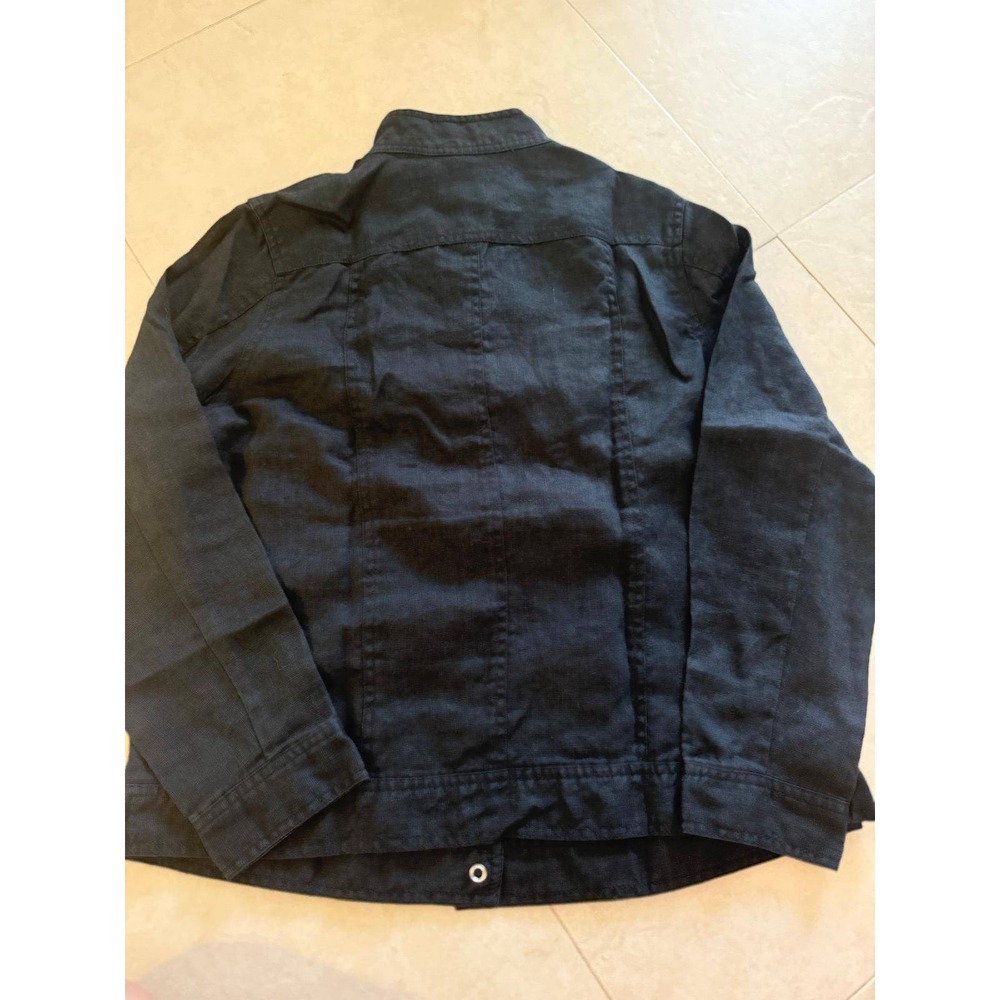 Saint Tropez West 100% Linen Black‎ Snap Front Jacket - Women's Size X - Picture 3 of 5